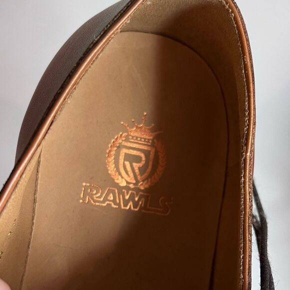 Men's Rawls Henry Oxford Leather Cognac Patina Shoes Size US 13 - Picture 7 of 9